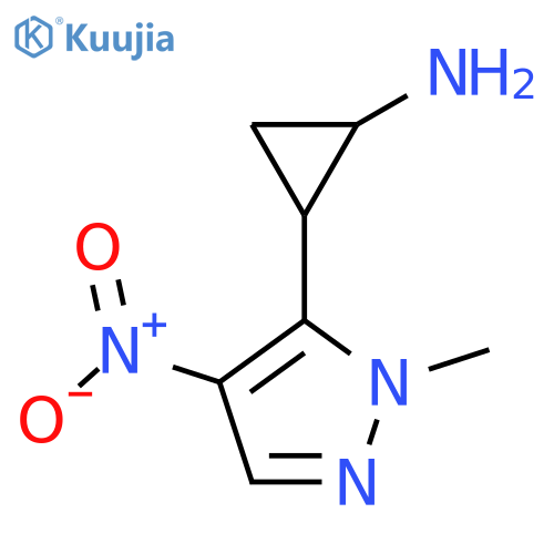 2-(1-methyl-4-nitro-1H-pyrazol-5-yl)cyclopropan-1-amine structure