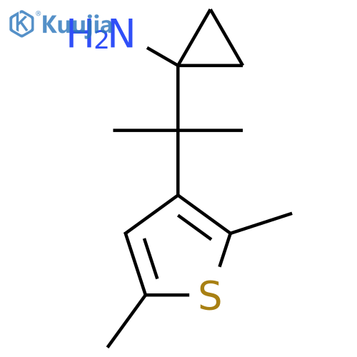 1-2-(2,5-dimethylthiophen-3-yl)propan-2-ylcyclopropan-1-amine structure