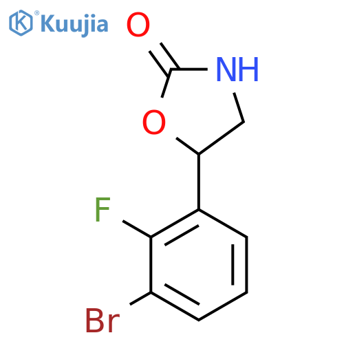 5-(3-Bromo-2-fluorophenyl)-1,3-oxazolidin-2-one structure