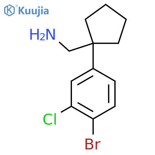 1-(4-bromo-3-chlorophenyl)cyclopentylmethanamine structure