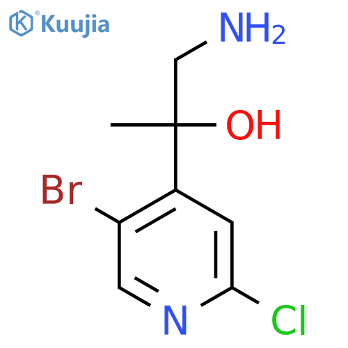 1-amino-2-(5-bromo-2-chloropyridin-4-yl)propan-2-ol structure