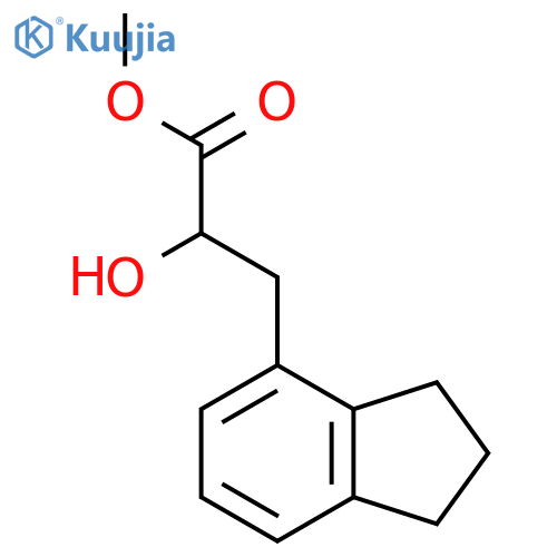 methyl 3-(2,3-dihydro-1H-inden-4-yl)-2-hydroxypropanoate structure