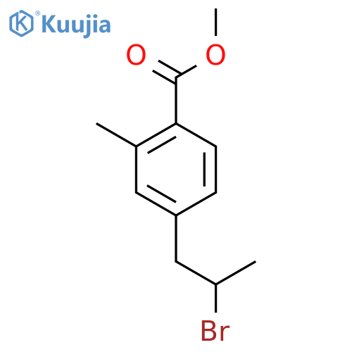 methyl 4-(2-bromopropyl)-2-methylbenzoate structure