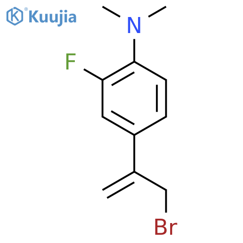 4-(3-bromoprop-1-en-2-yl)-2-fluoro-N,N-dimethylaniline structure
