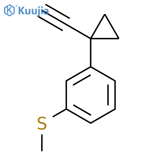 1-(1-ethynylcyclopropyl)-3-(methylsulfanyl)benzene structure