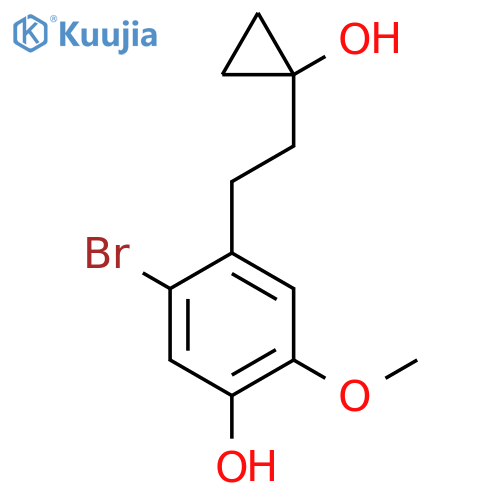 5-bromo-4-2-(1-hydroxycyclopropyl)ethyl-2-methoxyphenol structure