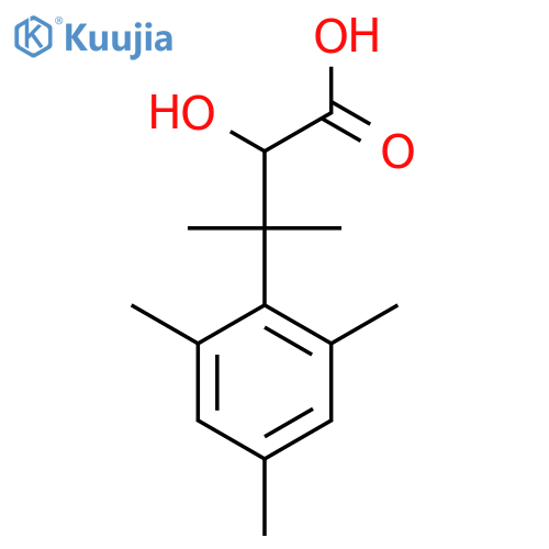 2-hydroxy-3-methyl-3-(2,4,6-trimethylphenyl)butanoic acid structure