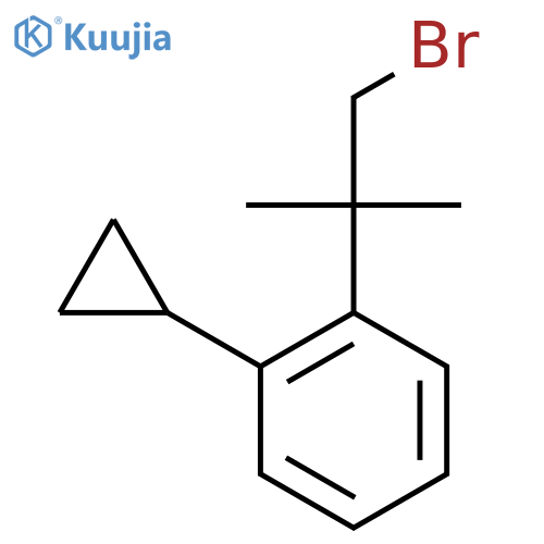 1-(1-bromo-2-methylpropan-2-yl)-2-cyclopropylbenzene structure