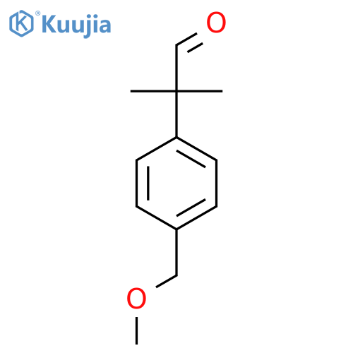 2-4-(methoxymethyl)phenyl-2-methylpropanal structure
