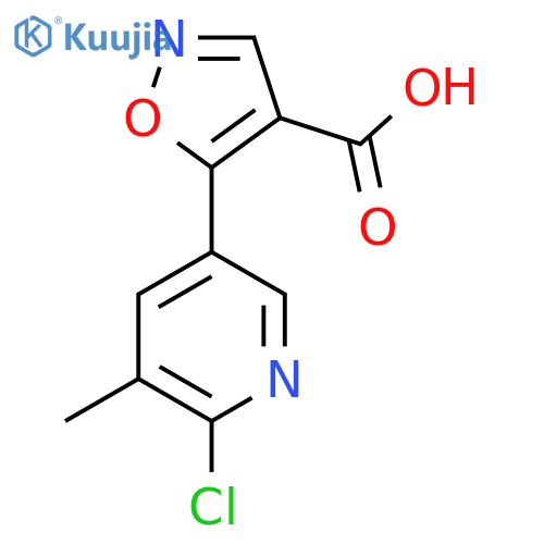 5-(6-Chloro-5-methylpyridin-3-yl)-1,2-oxazole-4-carboxylic acid structure