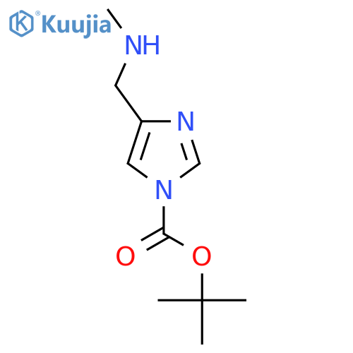 tert-butyl 4-(methylamino)methyl-1H-imidazole-1-carboxylate structure