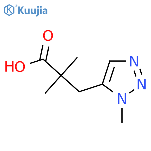 2,2-dimethyl-3-(1-methyl-1H-1,2,3-triazol-5-yl)propanoic acid structure