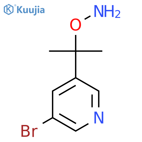 O-2-(5-bromopyridin-3-yl)propan-2-ylhydroxylamine structure