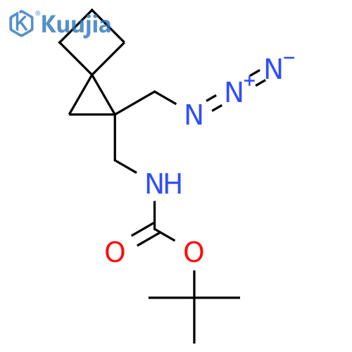 tert-butyl N-{1-(azidomethyl)spiro2.3hexan-1-ylmethyl}carbamate structure