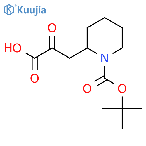 3-{1-(tert-butoxy)carbonylpiperidin-2-yl}-2-oxopropanoic acid structure