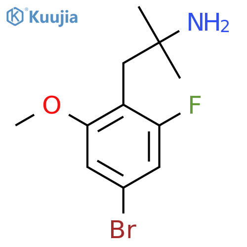 1-(4-bromo-2-fluoro-6-methoxyphenyl)-2-methylpropan-2-amine structure