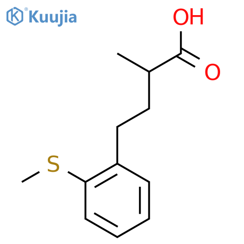2-methyl-4-2-(methylsulfanyl)phenylbutanoic acid structure