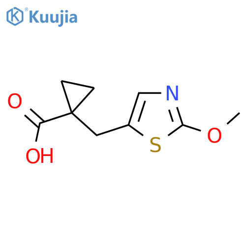 1-(2-methoxy-1,3-thiazol-5-yl)methylcyclopropane-1-carboxylic acid structure