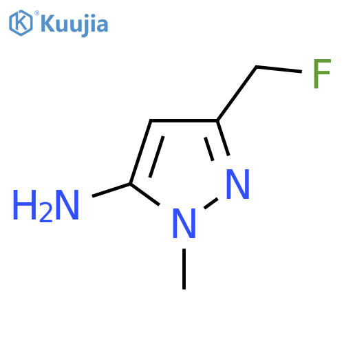 3-(fluoromethyl)-1-methyl-1H-pyrazol-5-amine structure