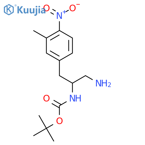 tert-butyl N-1-amino-3-(3-methyl-4-nitrophenyl)propan-2-ylcarbamate structure
