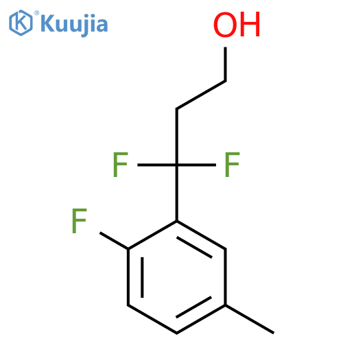 3,3-difluoro-3-(2-fluoro-5-methylphenyl)propan-1-ol structure