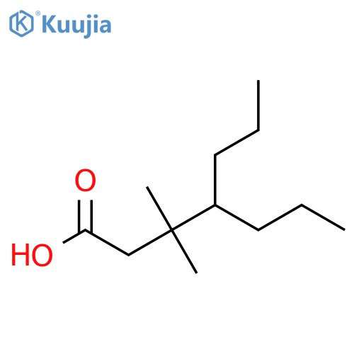 3,3-dimethyl-4-propylheptanoic acid structure