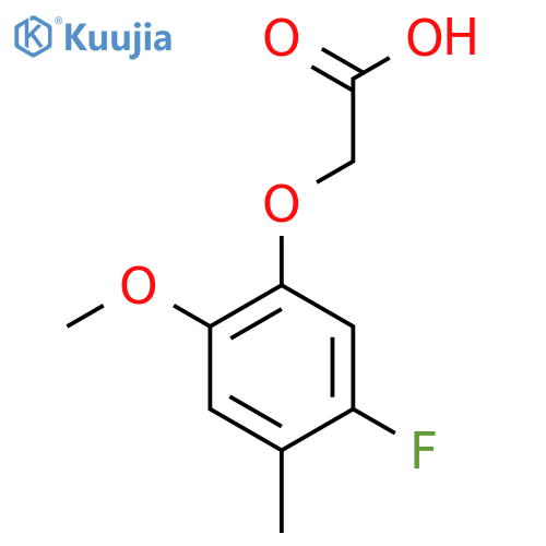 2-(5-fluoro-2-methoxy-4-methylphenoxy)acetic acid structure
