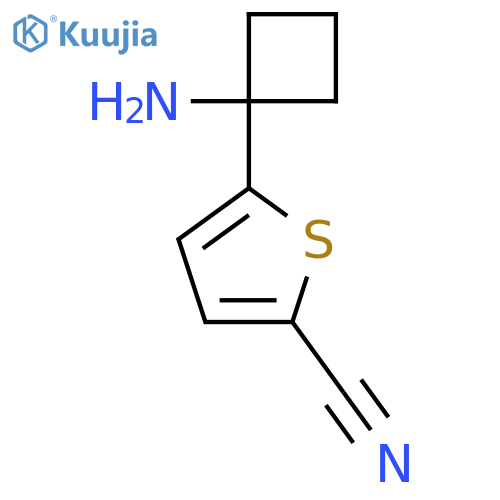 5-(1-aminocyclobutyl)thiophene-2-carbonitrile structure