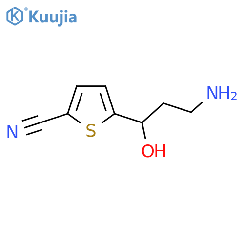 5-(3-amino-1-hydroxypropyl)thiophene-2-carbonitrile structure