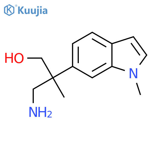 3-amino-2-methyl-2-(1-methyl-1H-indol-6-yl)propan-1-ol structure
