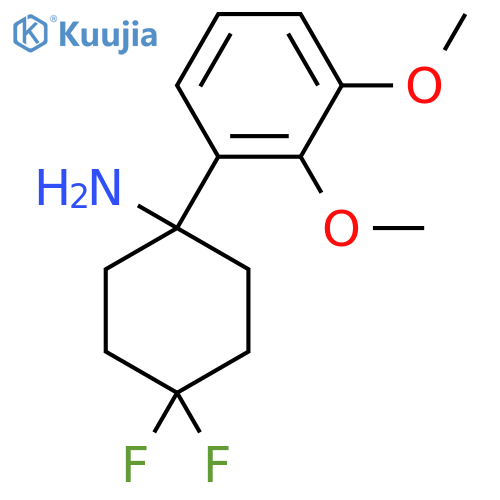 1-(2,3-dimethoxyphenyl)-4,4-difluorocyclohexan-1-amine structure