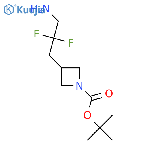 tert-butyl 3-(3-amino-2,2-difluoropropyl)azetidine-1-carboxylate structure