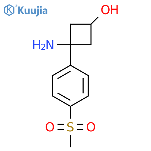 3-amino-3-(4-methanesulfonylphenyl)cyclobutan-1-ol structure
