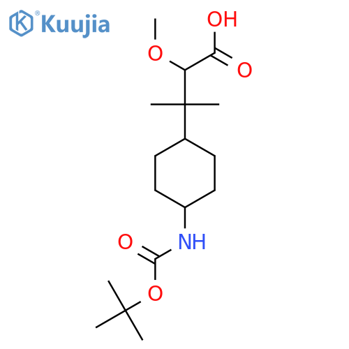 3-(4-{(tert-butoxy)carbonylamino}cyclohexyl)-2-methoxy-3-methylbutanoic acid structure