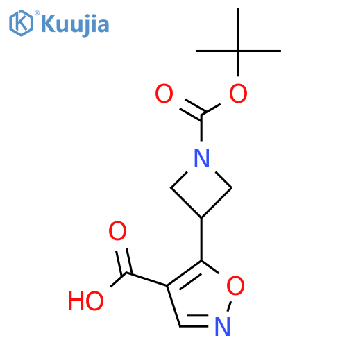 5-{1-(tert-butoxy)carbonylazetidin-3-yl}-1,2-oxazole-4-carboxylic acid structure
