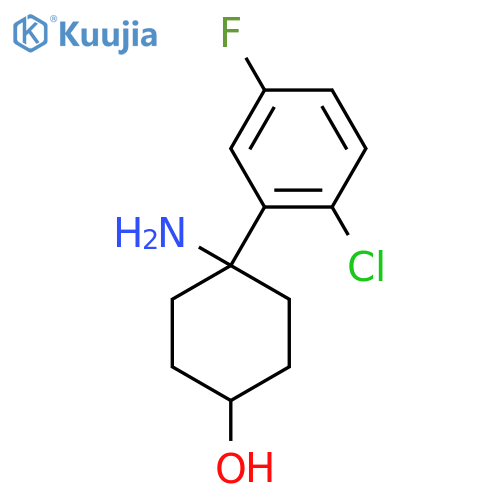 4-amino-4-(2-chloro-5-fluorophenyl)cyclohexan-1-ol structure