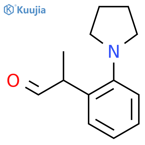 2-2-(pyrrolidin-1-yl)phenylpropanal structure