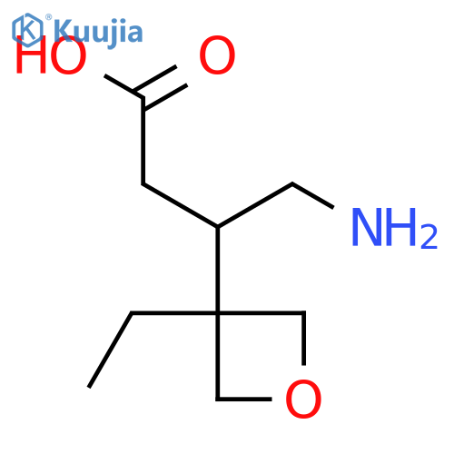 4-amino-3-(3-ethyloxetan-3-yl)butanoic acid structure