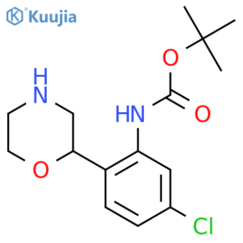 tert-butyl N-5-chloro-2-(morpholin-2-yl)phenylcarbamate structure