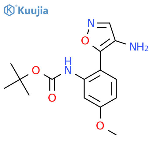 tert-butyl N-2-(4-amino-1,2-oxazol-5-yl)-5-methoxyphenylcarbamate structure