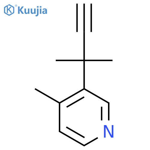 4-methyl-3-(2-methylbut-3-yn-2-yl)pyridine structure