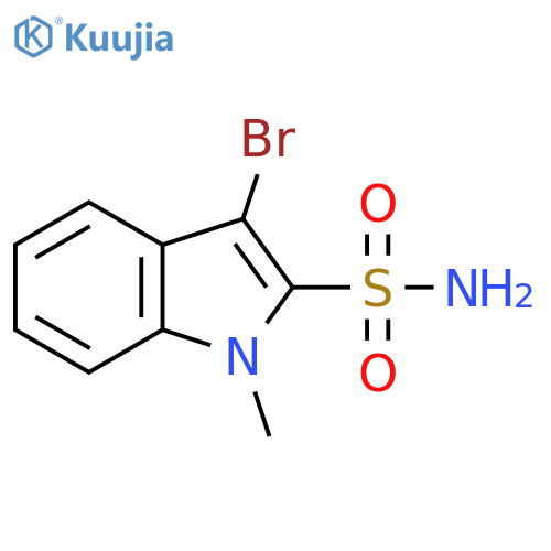 3-bromo-1-methyl-1H-indole-2-sulfonamide structure