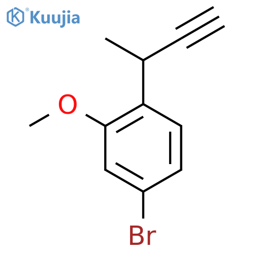4-bromo-1-(but-3-yn-2-yl)-2-methoxybenzene structure