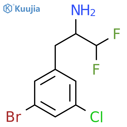 3-(3-bromo-5-chlorophenyl)-1,1-difluoropropan-2-amine structure