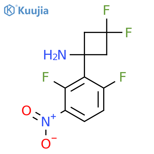 1-(2,6-difluoro-3-nitrophenyl)-3,3-difluorocyclobutan-1-amine structure