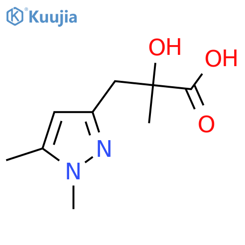 3-(1,5-dimethyl-1H-pyrazol-3-yl)-2-hydroxy-2-methylpropanoic acid structure