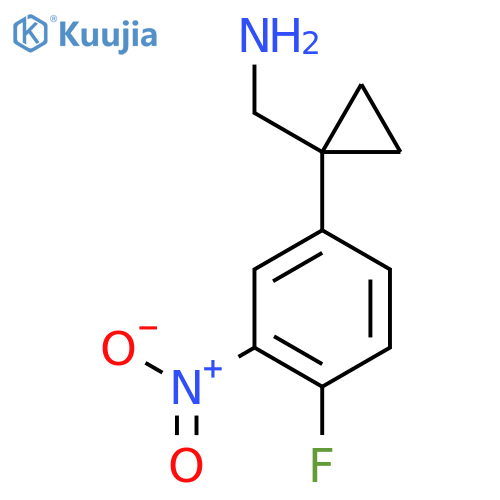 1-(4-fluoro-3-nitrophenyl)cyclopropylmethanamine structure