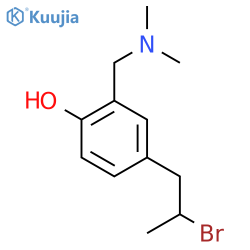 4-(2-bromopropyl)-2-(dimethylamino)methylphenol structure