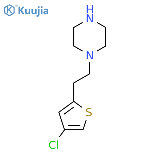 1-[2-(4-Chlorothiophen-2-yl)ethyl]piperazine structure