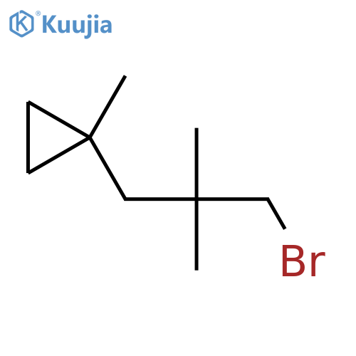 1-(3-bromo-2,2-dimethylpropyl)-1-methylcyclopropane structure